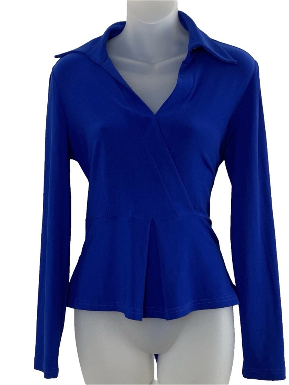 Joseph Ribkoff Blue Cross Front Blouse - 8